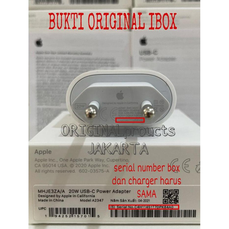 ORIGINAL APPLE IBOX ADAPTER 20w CHARGER IPHONE 11 12 PRO MAX 20 WATT