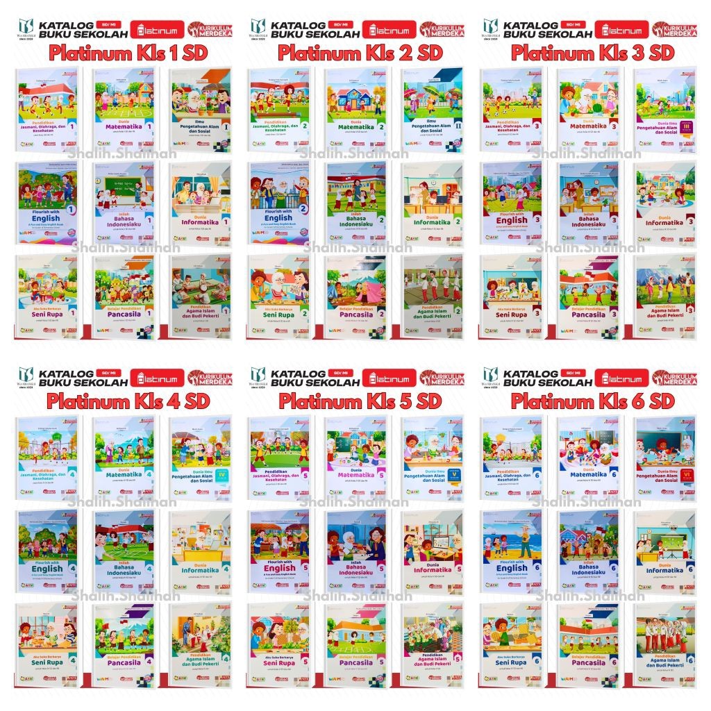 Buku Paket Platinum Kelas 1 2 3 4 5 6 SD KSP Tiga Serangkai