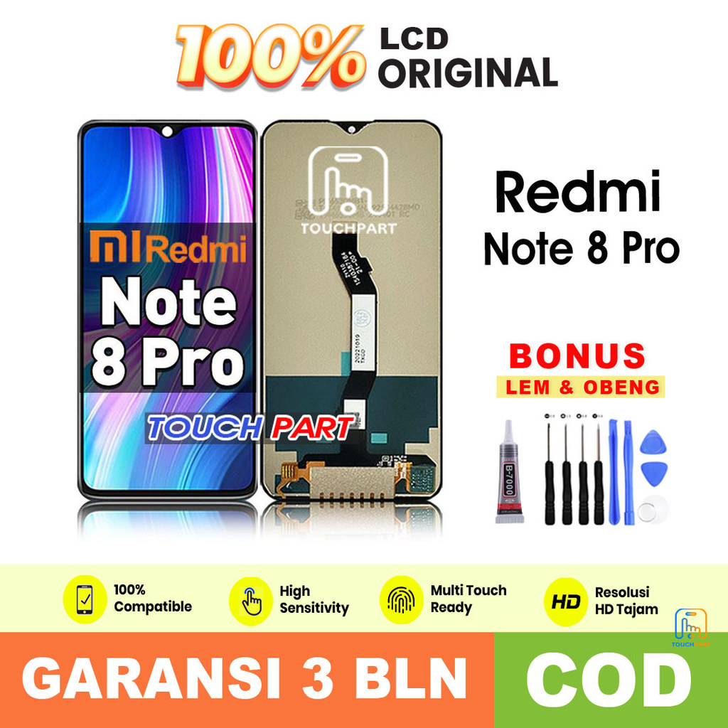 LCD Redmi Note 8 Pro Ori fullset touchscreen original