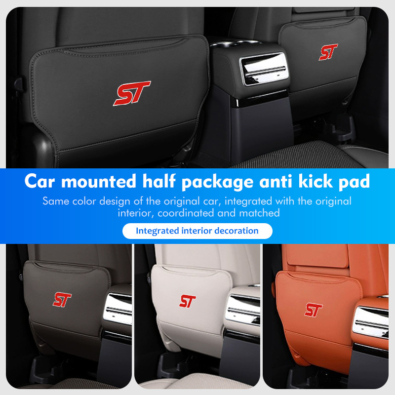 For Ford Car Half Pack Anti Kick Anti-dirty Mat Pad Interior Storage Bag Auto Accessories ST Racing 