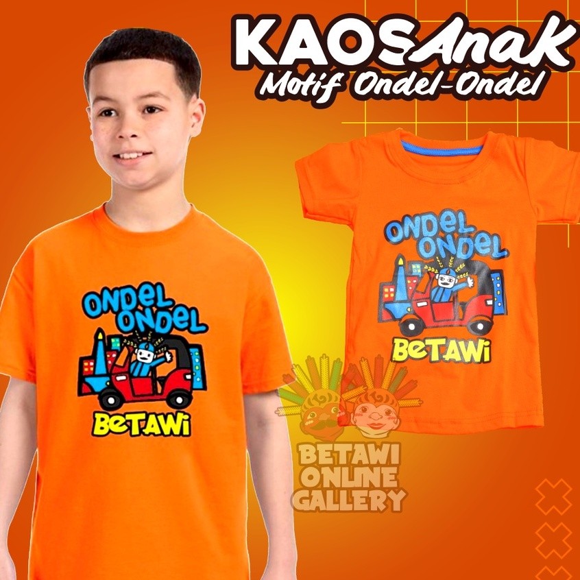 T-Shirts ondel ondel / Kaos motif Ondel Ondel / Kaos anak gambar ondel ondel