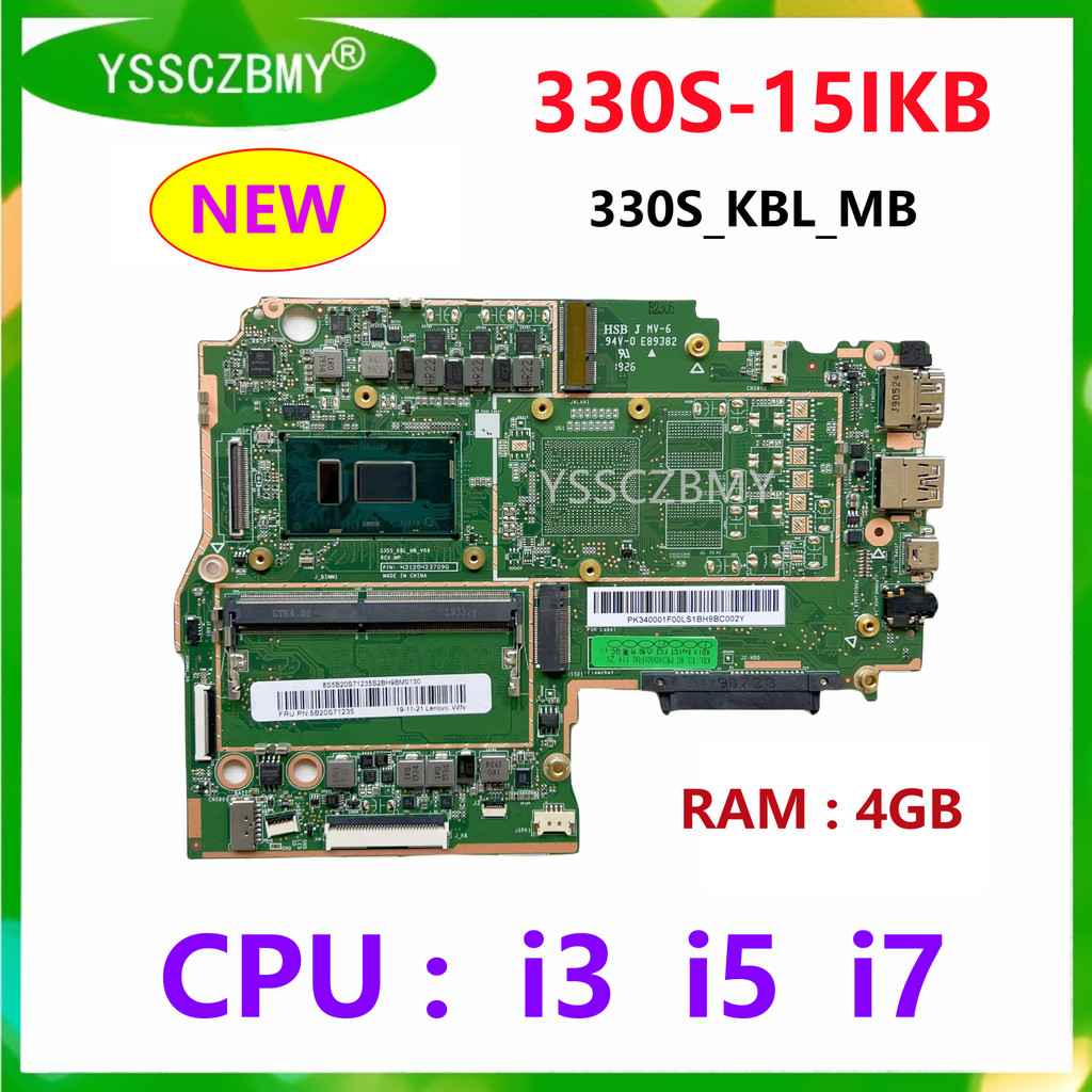NEW 330S_KBL_MB Motherboard For Lenovo Ideapad 330S-15IKB Laptop Motherboard With CPU 4415U i3 i5 i7