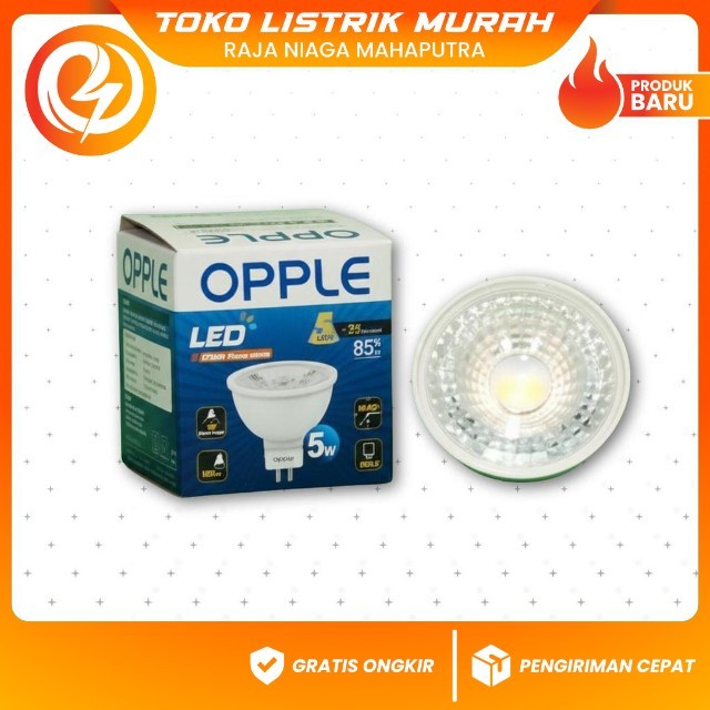 Opple LED MR16 5W 12V – Lampu Tancap Warm White Hemat Energi