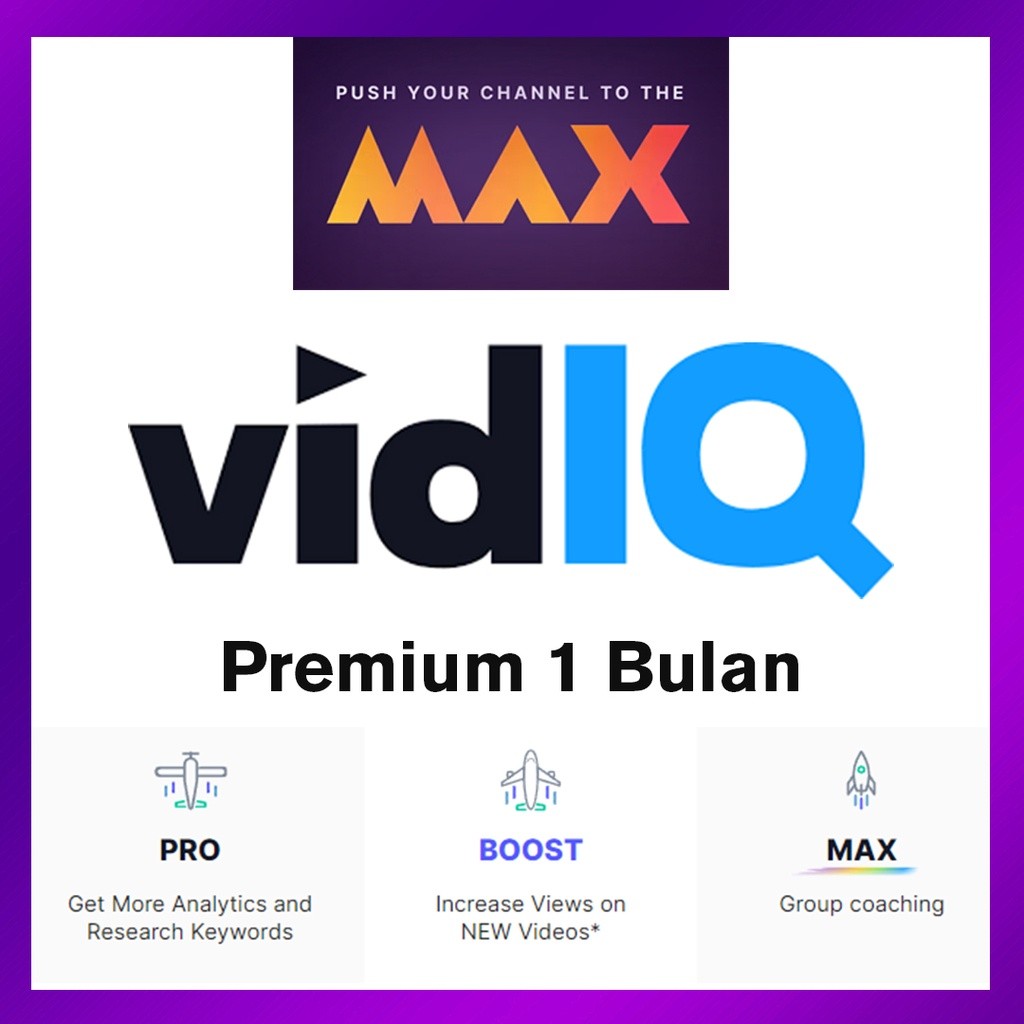 Upgrade Vidiq Pro, Boost 1 Channel Full Garansi