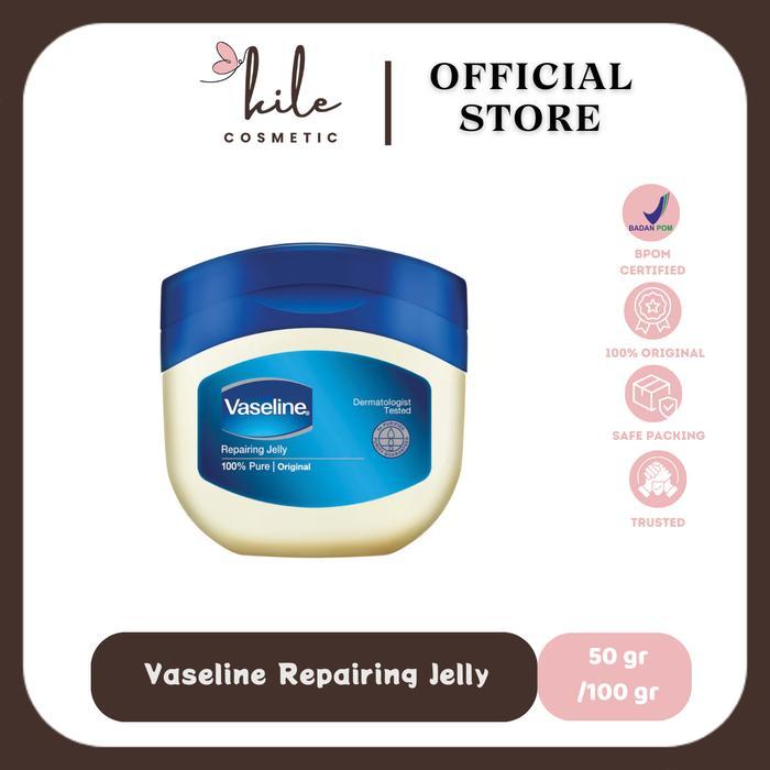 Vaseline Repairing Jelly 100gram Bibir Pecah-pecah Pelembap Bibir Bibir Gelap Kering Petroleum Jelly