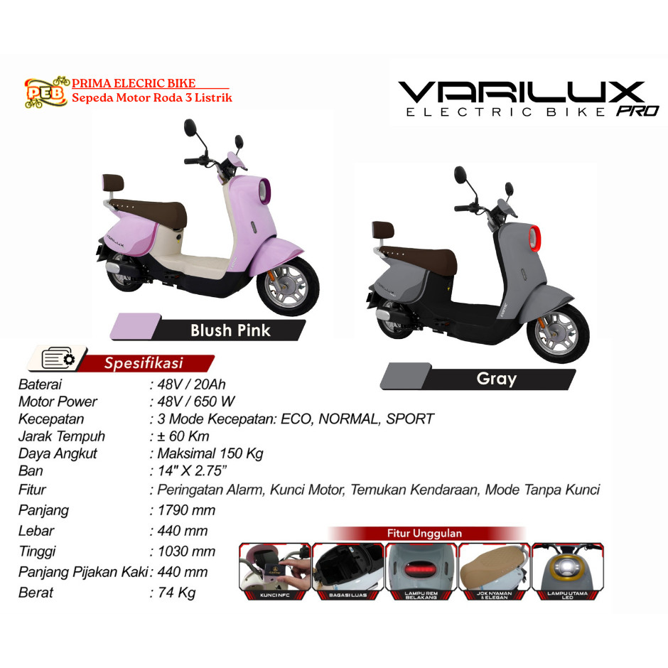 sepeda listrik exotic varilux pro