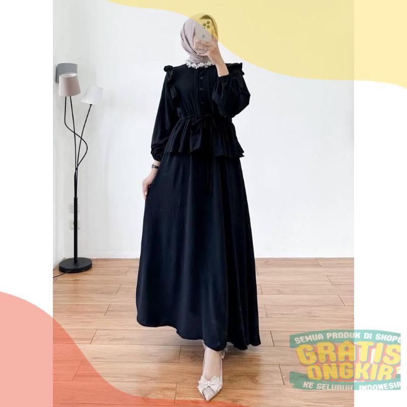 SLAVINA GAMIS POLOS CRINKLE AIRFLOW LD 110 // GAMIS POLOS // GAMIS IVANA WANITA TERBARU // GAMIS KEK