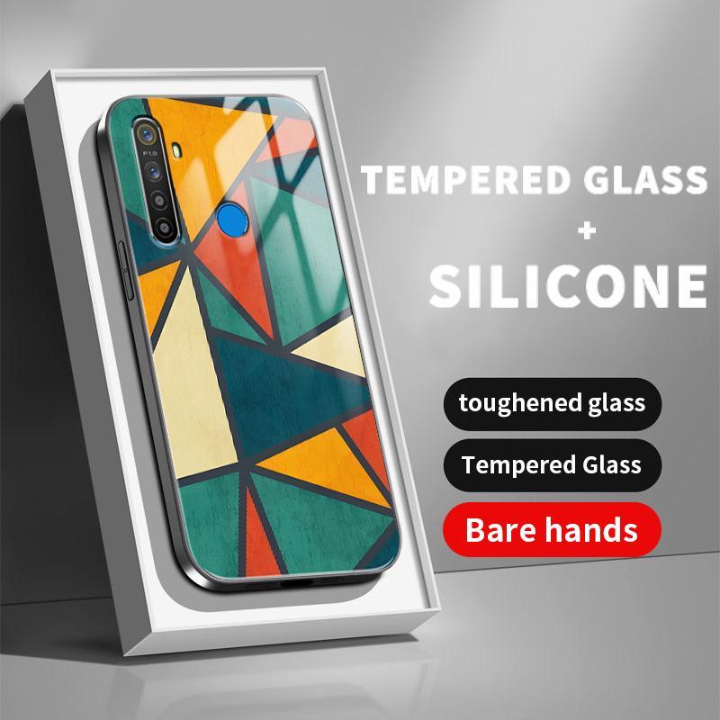 Case Hp For Realme 5 5i 5s 3 3i Pro 6i 7 7i 8 5G 8s 8i 12 Lite 2 Q Q3 Q3i U1 V13 Tempered Glass Sili