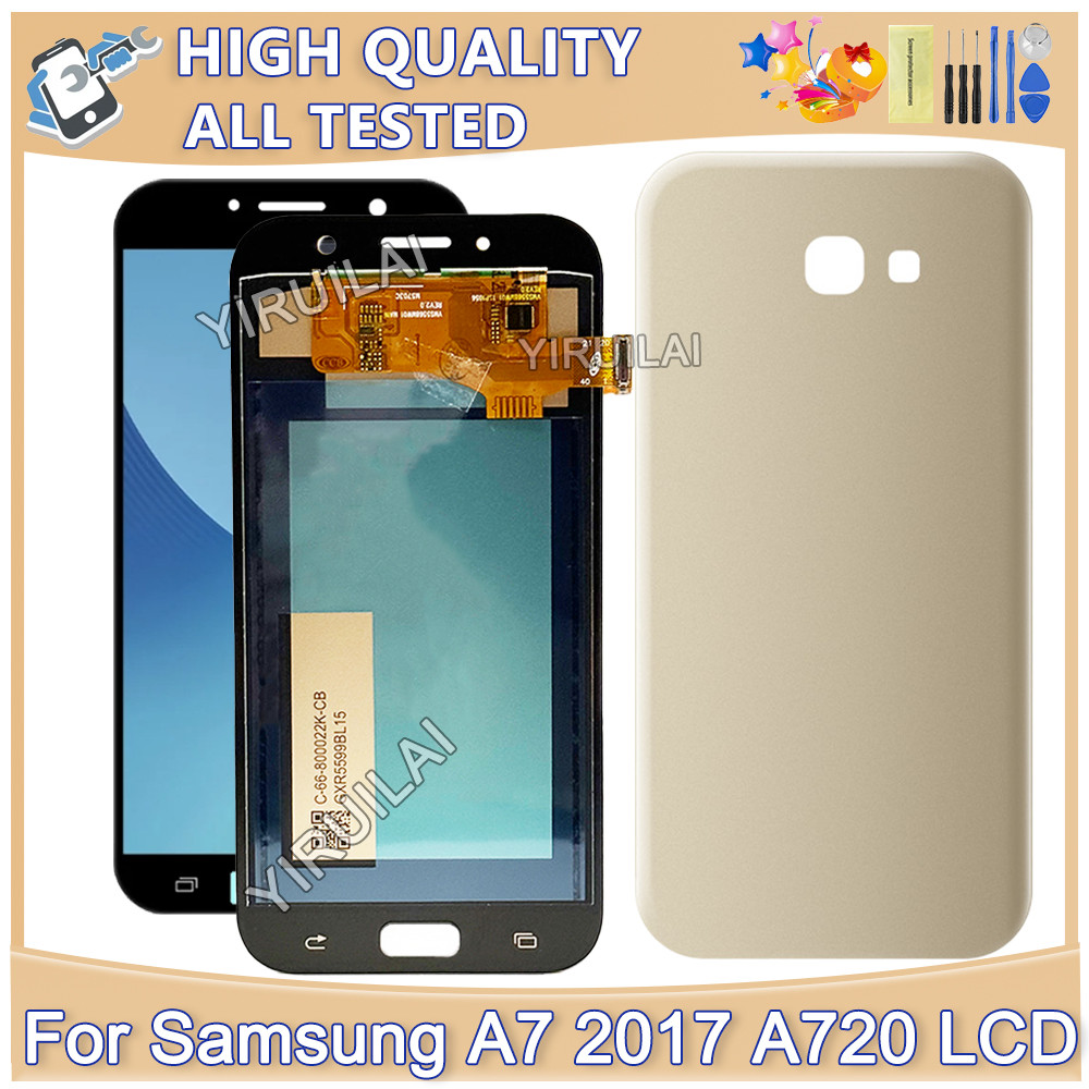 For Samsung Galaxy A7 2017 A720 Tou Screen gitizer Assembly LCD splay For Samsung SM-A720F A720F LCD