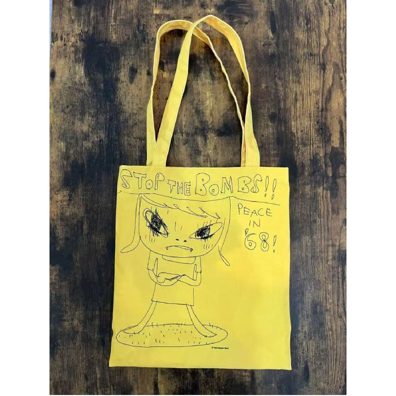 Y2.Morgan Tas Tote Bolak-Balik Devil Child Karya Yoshitomo Nara Dapat Digunakan Sebagai Tas Bahu STO