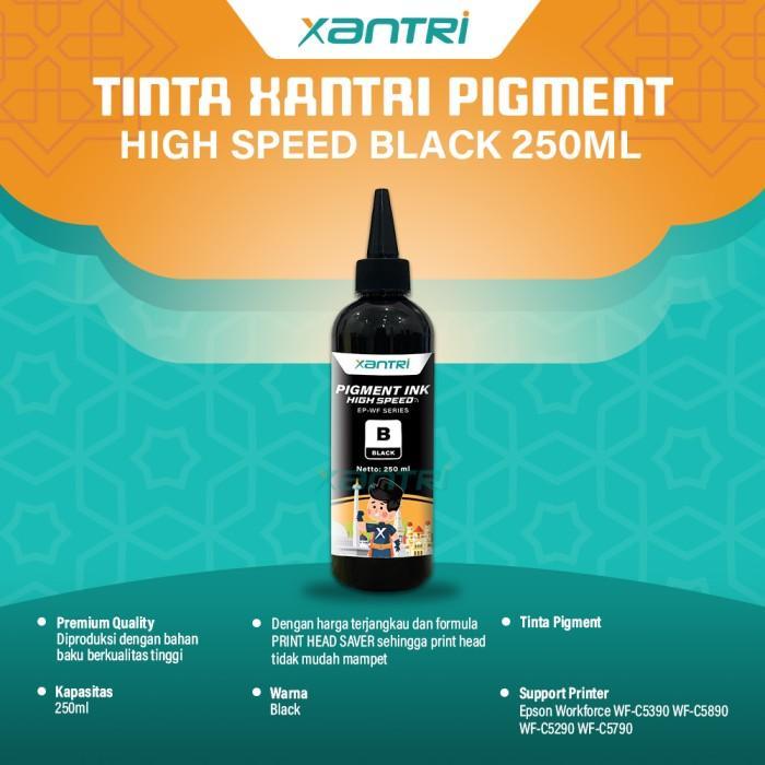 Tinta Xantri Pigment 250ml High Speed Printer EP Workforce WF-C5390 WF-C5890 WF-C5290 WF-C5790 Cyan