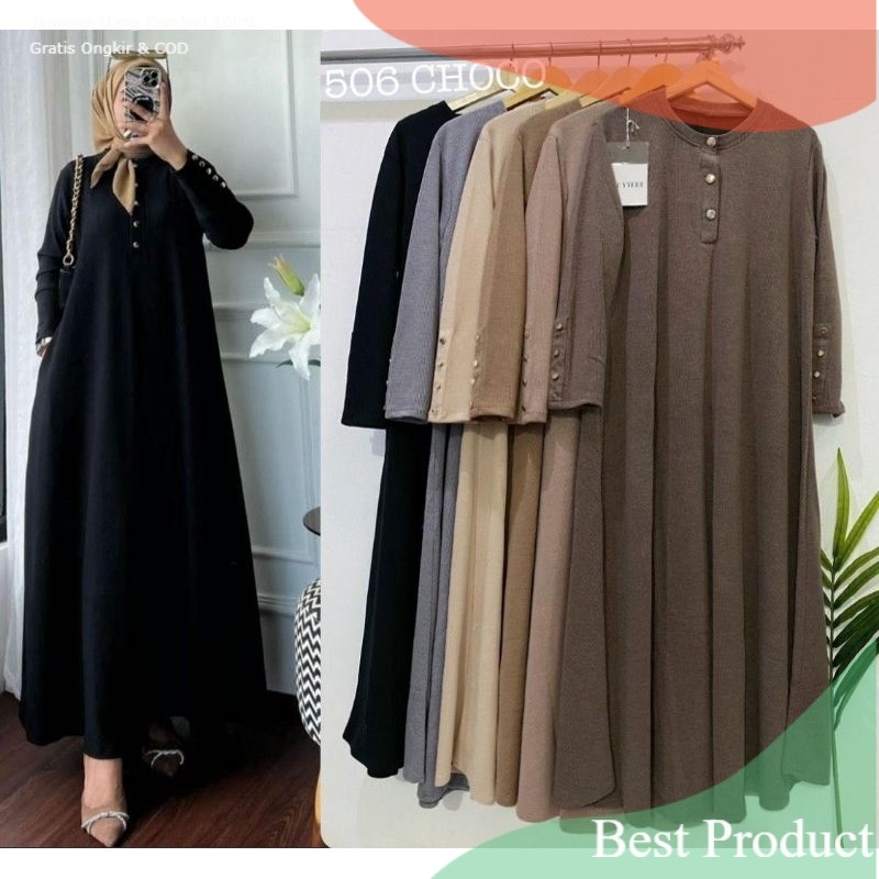 GAMIS KNIT INARA KUYIFEI BUSUI 506pakaian wanita lainnya