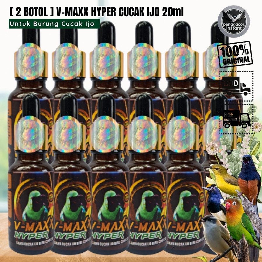 [12 BOTOL] V-MAXX HYPER CUCAK IJO 20ml Jamu Herbal Suara Kencang Tingkatkan Imun Bersihkan Lendir Bu