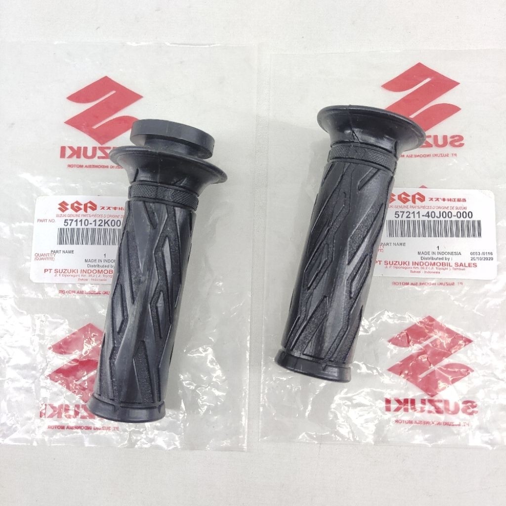 Handgrip Hanfat Hanvat Hand Grip Kanan Kiri Sepasang Set Suzuki Satria FU 150 New FI Original - TOPS