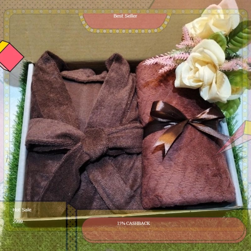 (oke_baby)kado pernikahan kimono couple/Hampers wedding / Hampers Handuk Kimono Mandi / Seserahan Ha