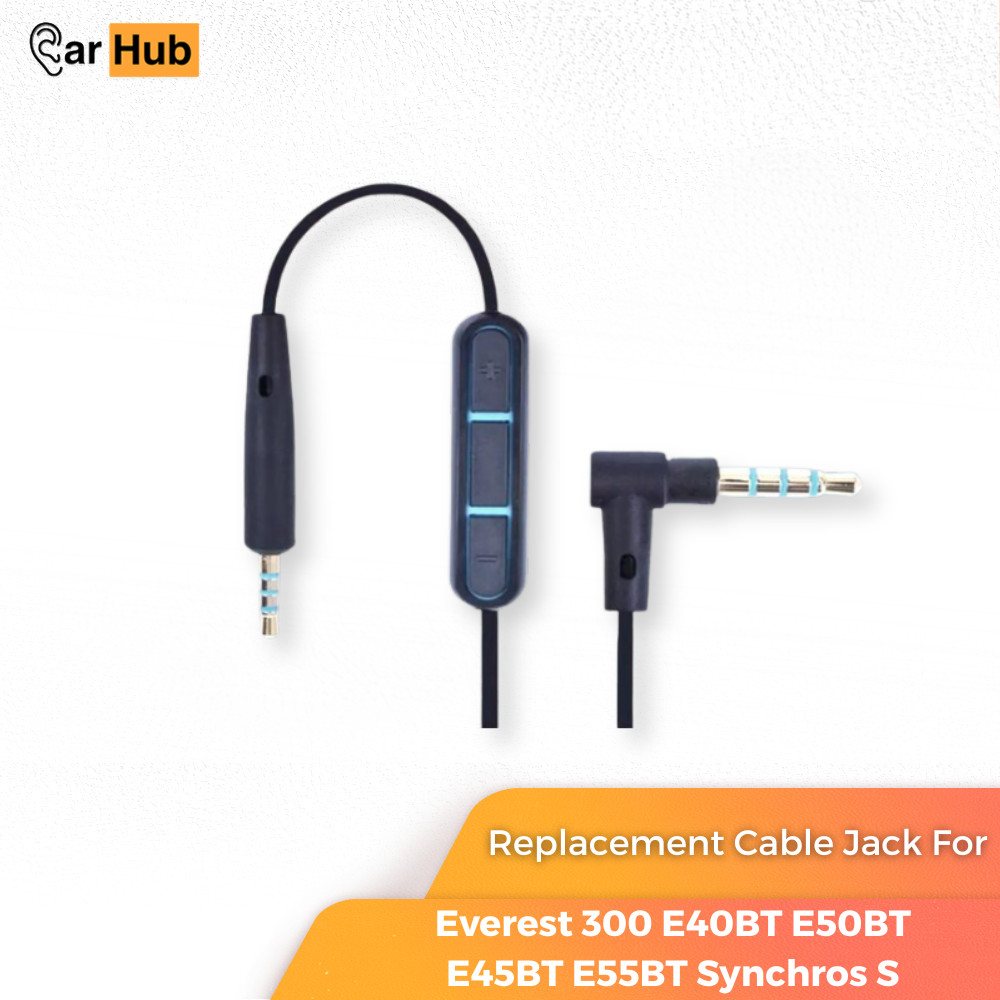 Kabel Cable Jack Aux Headphone Everest 300 E40BT E50BT E45BT E55BT JBL Synchros S Audio Microphone