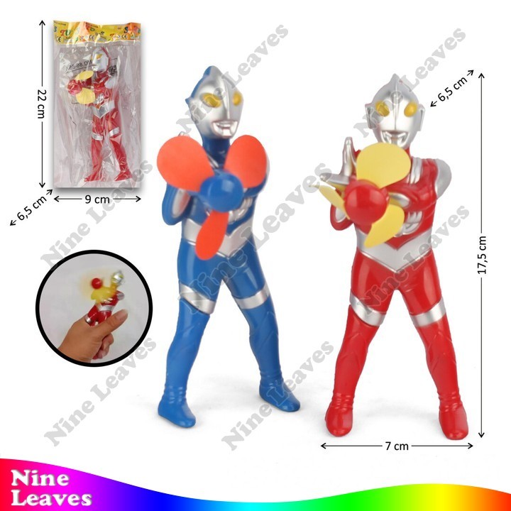 Mainan Figure Ultraman 2 in 1 Kipas Angin Pencet Kipas Tangan Ultraman