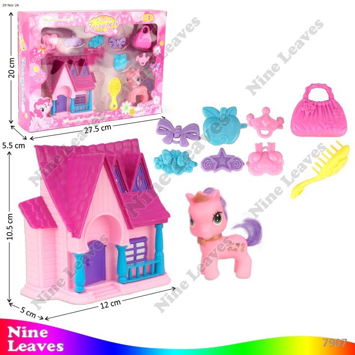 Mainan Anak Kuda Poni + Rumah + Acc