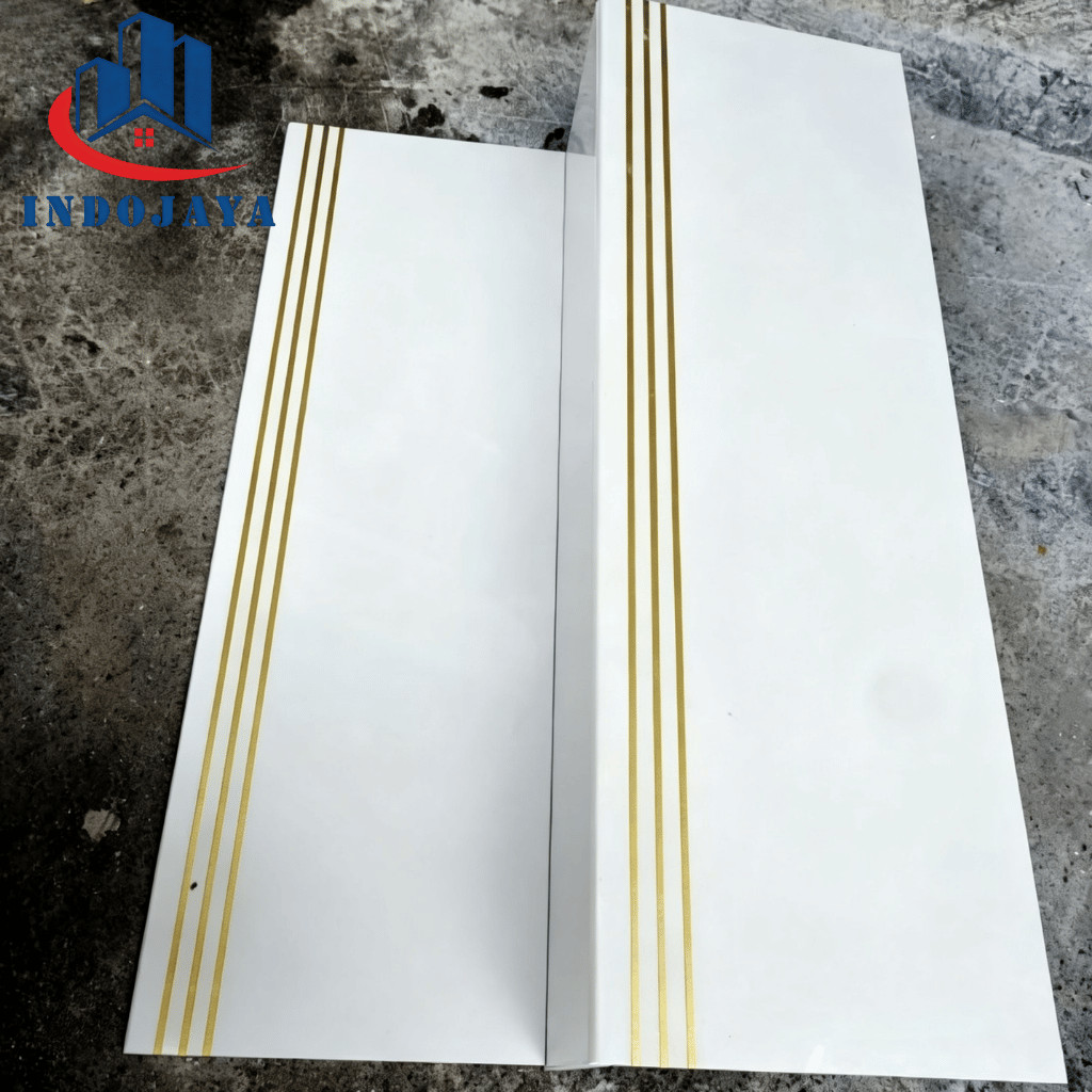 Granit Tangga Cream Polos Lis Gold Custom Ukuran 30x80 30x90 30x100 Keramik Granite Stepnosing Bavel