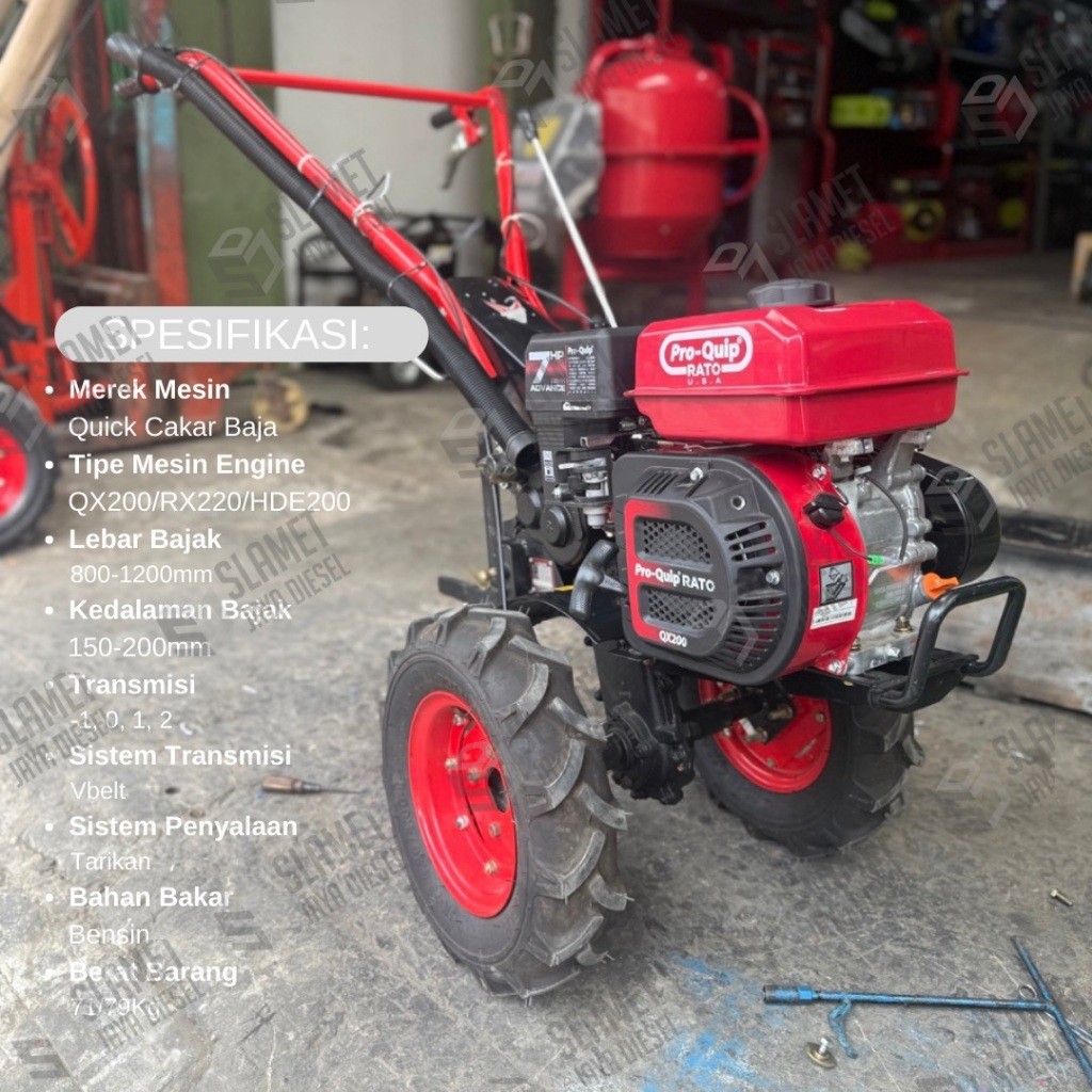 Traktor Mini Quick Cakar Baja Lengkap Mesin