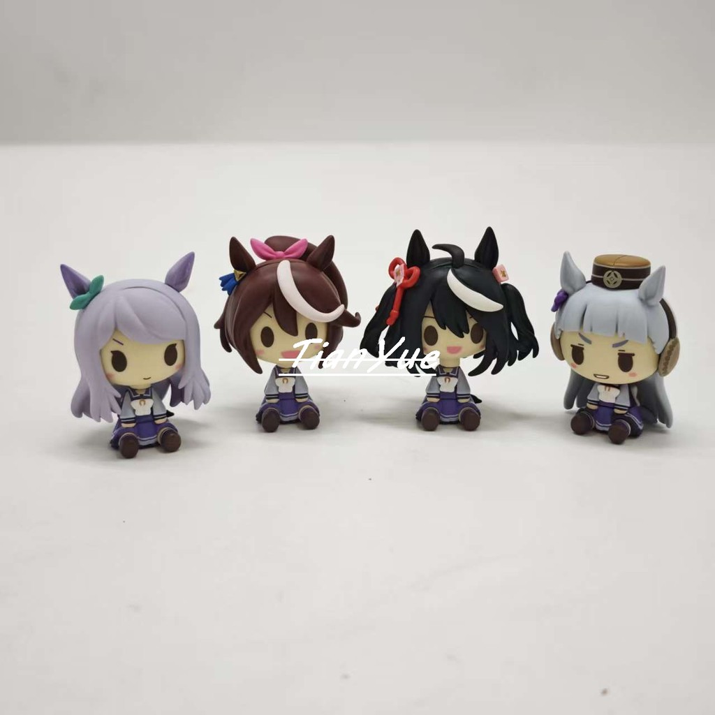 Mini Pretty Derby Tokai Teio Oguri Cap Gold Ship Action Figure Model Toy 5cm