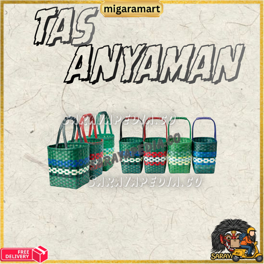 TERLARIS TAS ANYAMAN PLASTIK KACA PREMIUM / TAS ANYAM PLASTIK TEBAL SUPER JUMBO 5 VARIAN UKURAN / TA