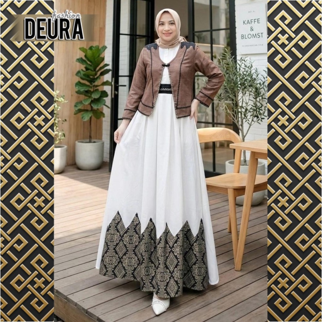 DEURA FASHION - Set Gamis Lebaran Deura SD-549 / Gamis Deura Terbaru / Gamis Deura Original