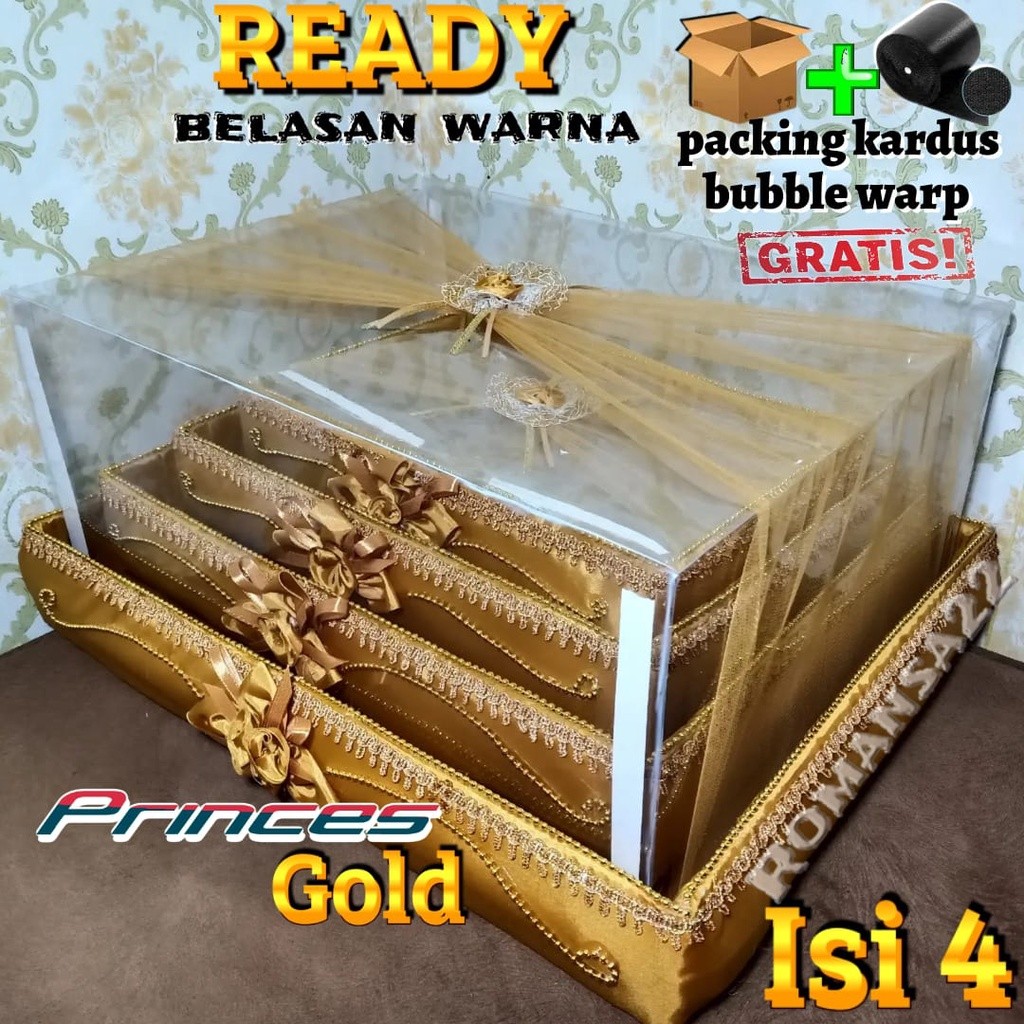 Kotak Seserahan Box Hantaran Pernikahan Isi 4/6 Tempat Parsel Tutup Mika Lebih Murah Dari Akrilik