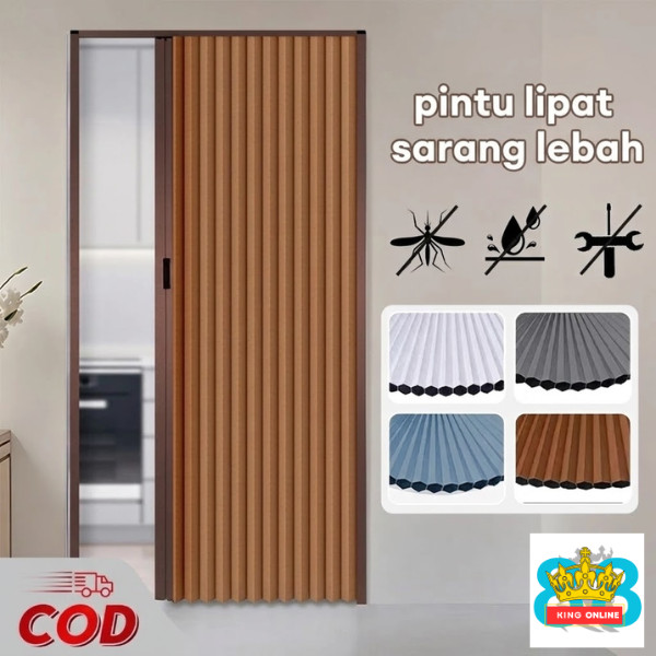 REAIM Pintu Lipat Geser Pintu Kamar Mandi Penyekat Ruangan 70x200 80x200 Sliding Folding Door Sarang