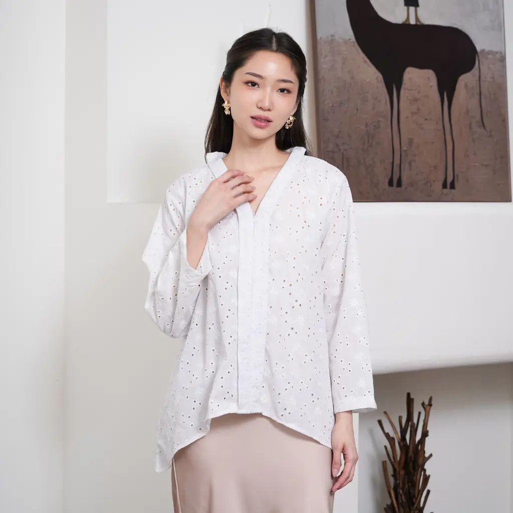 blouse katbol katun bolong atasan wanita