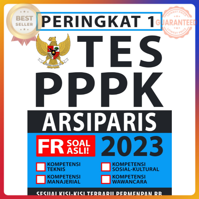 PERINGKAT 1 TES PPPK ARSIPARIS 2023 FR SOAL ASLI IDO219 BukuAsn.id