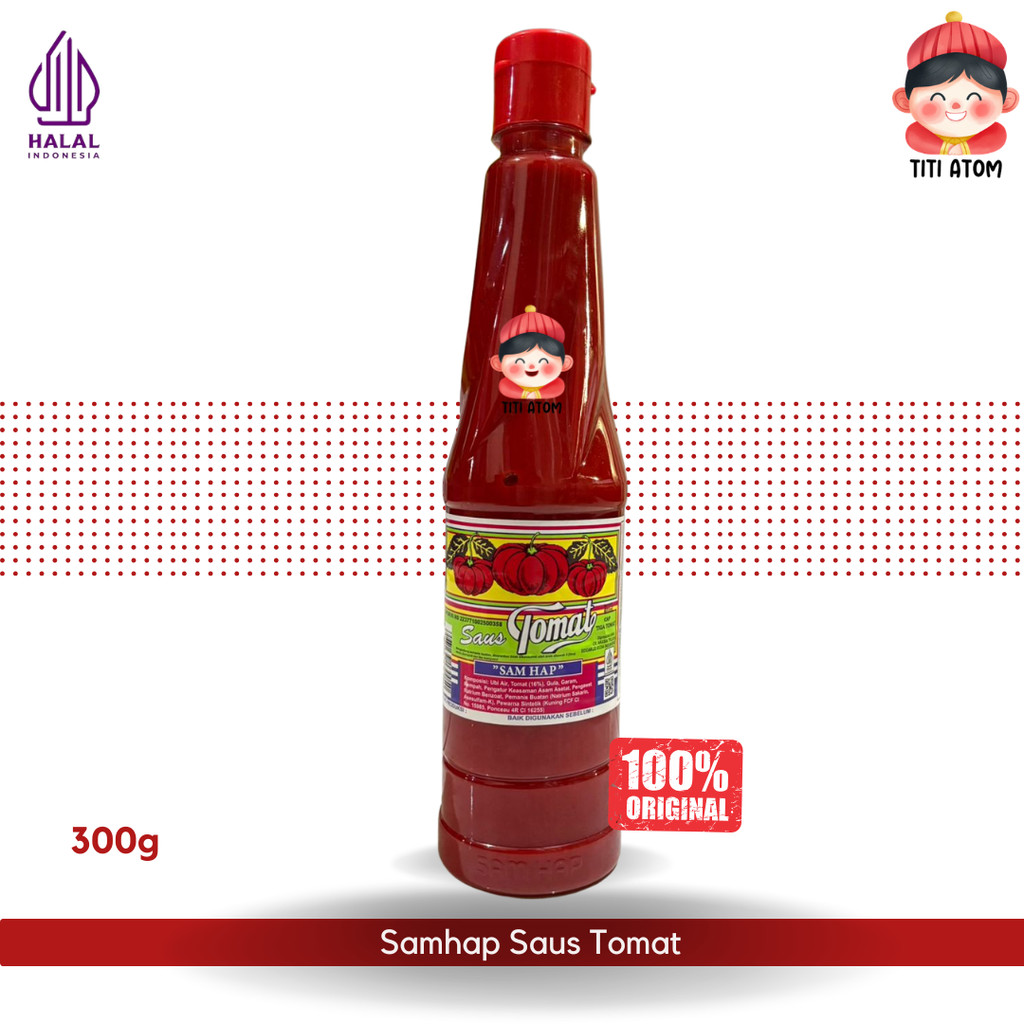 Samhap Saus Tomat 600ml Botol Plastik – Saus Tomat Praktis untuk Gorengan, Bakso, Mie dan Masakan