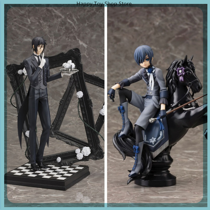 Black Butler Ciel Phantomhive Sebastian Miaelis Anime Figure Model Statue Boys Collection Desktop De