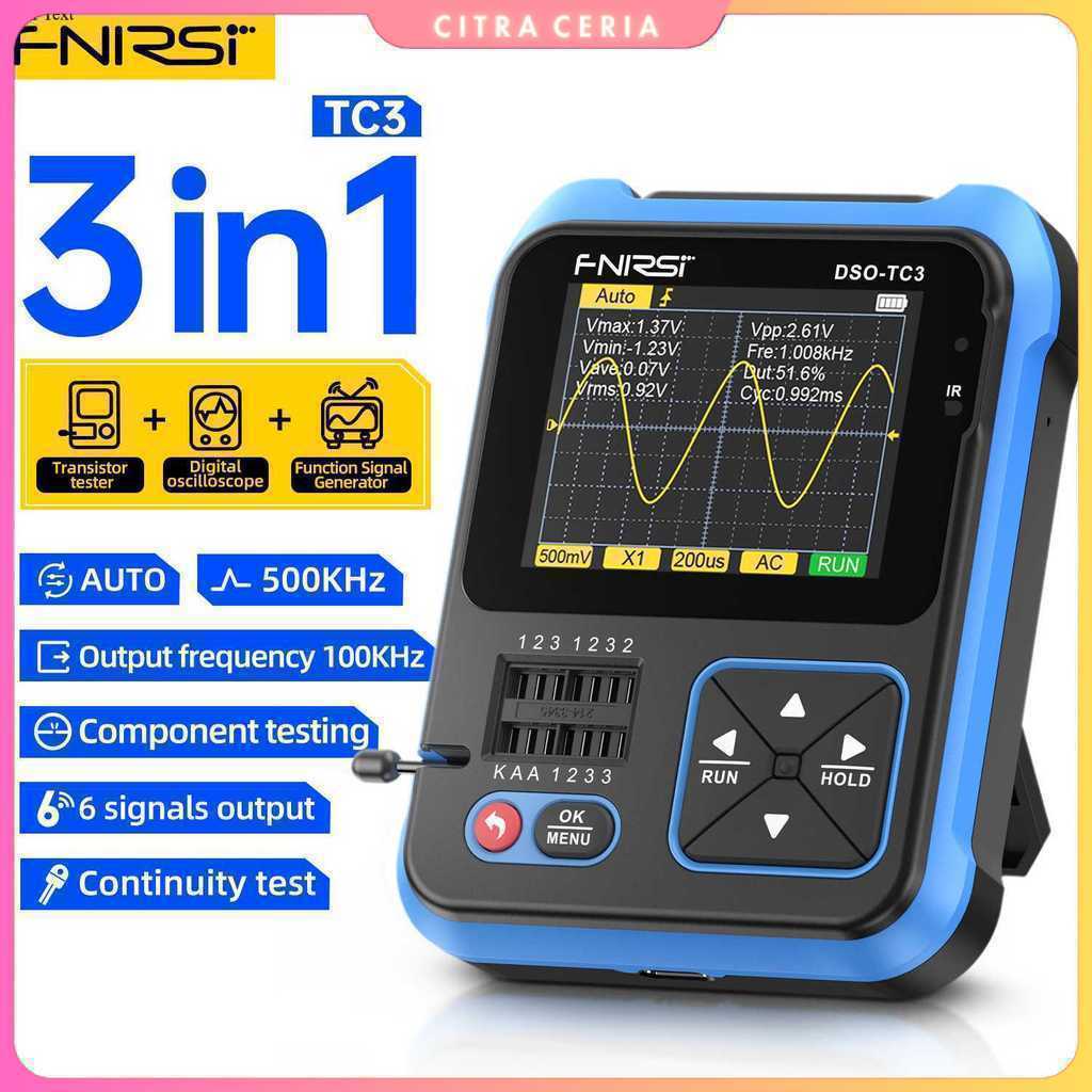 FNIRSI Digital Oscilloscope Transistor Tester 3in1 Handheld - DSO-TC3