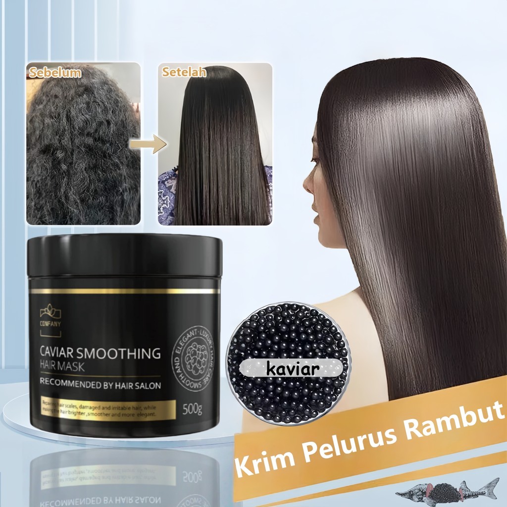 Masker rambut kering dan kusut Masker rambut Caviar Keratin pelurus rambut permanen Masker rambut ke