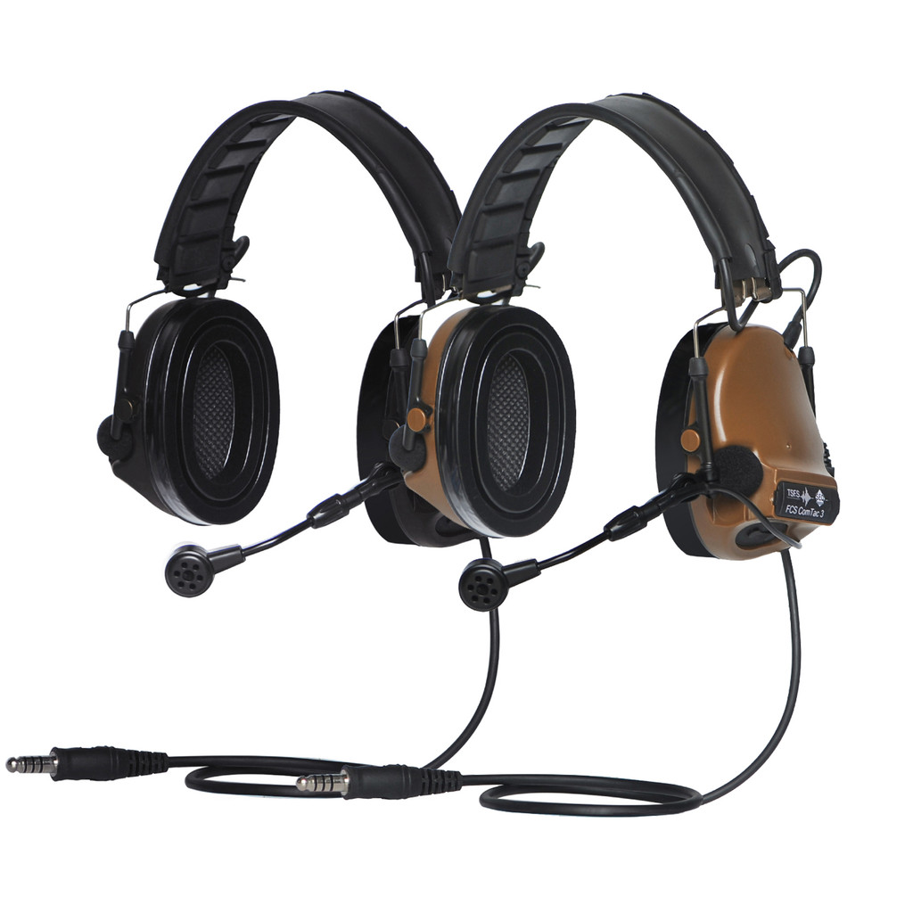 New FCS COMTAC3 Tactical Headset Noise Reduction Headphone Military Wearable Headset With Mic for Wa