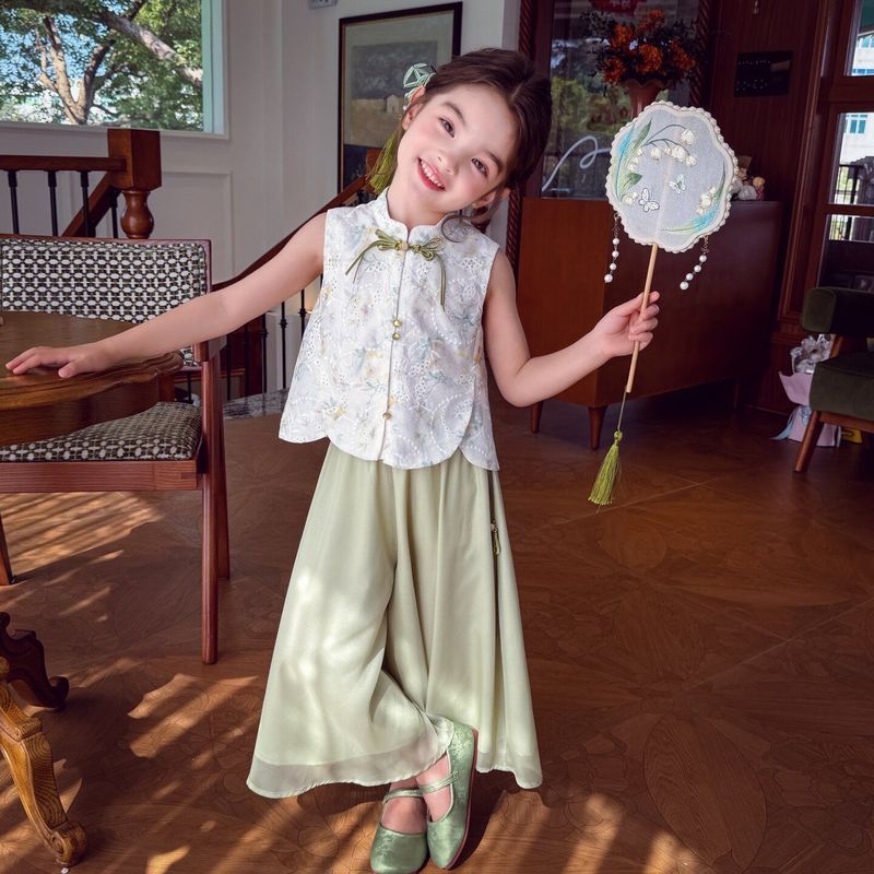 [MIMPI CIAN] Setelan Hanbok Anak Perempuan Gaya Cina Baru Gaya Cina Anak Baru Celana Kaki Lebar Ana