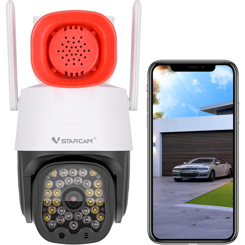 3MP Security Camera Outdoor,Home Camera Security, Outdoor WiFi Camera with 2.5-Inch High-Decibel Spe