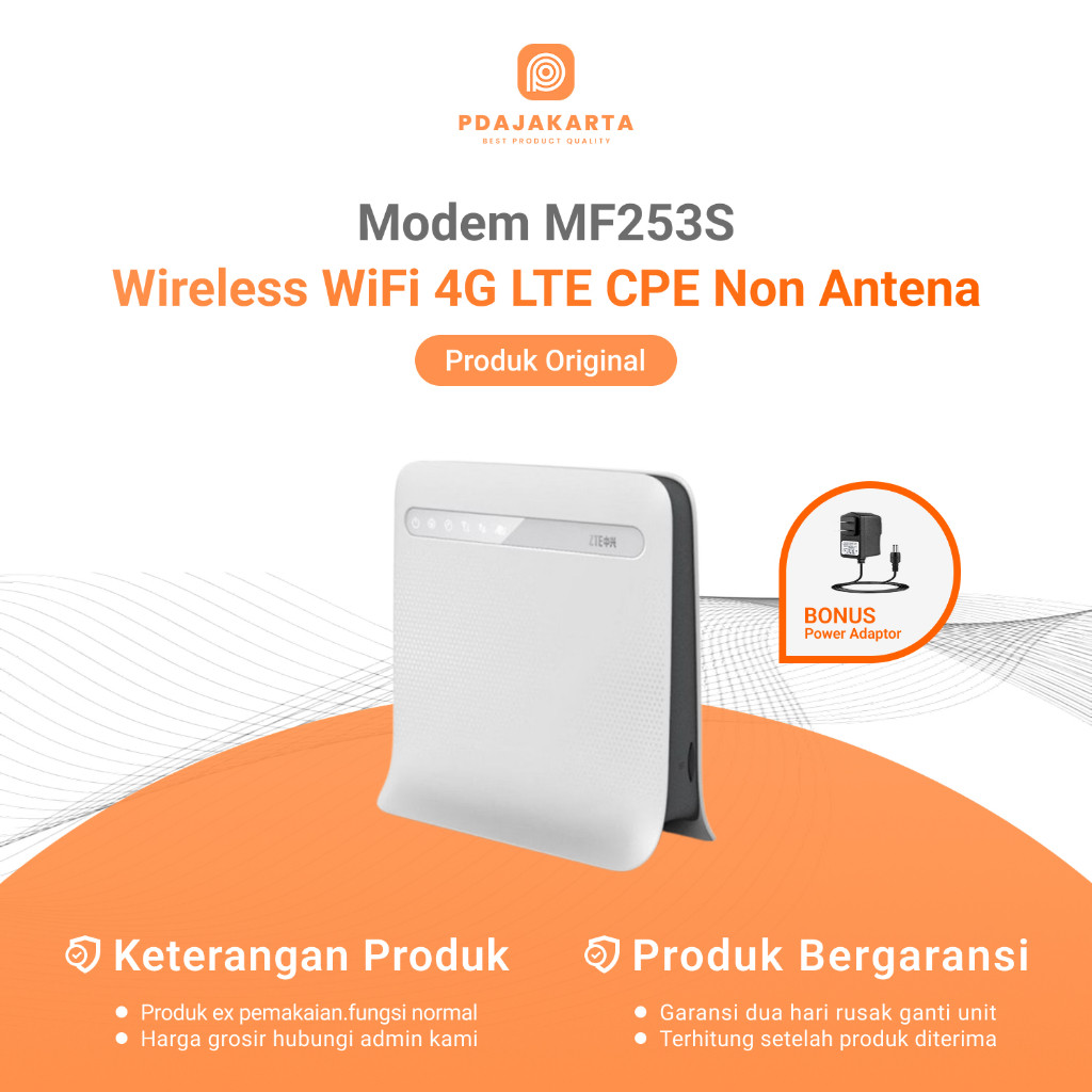 READY Modem ZTE MF253S CPE 4G LTE Wireless WiFi | Modem Router Bekas Original Bonus Adaptor