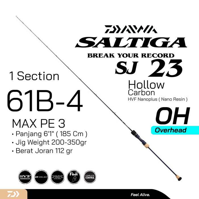 Joran Daiwa Saltiga SJ | Joran Slow Jigging | Rod Jigging | Joran Carbon Hollow - 61B-4 Max PE 3 OH