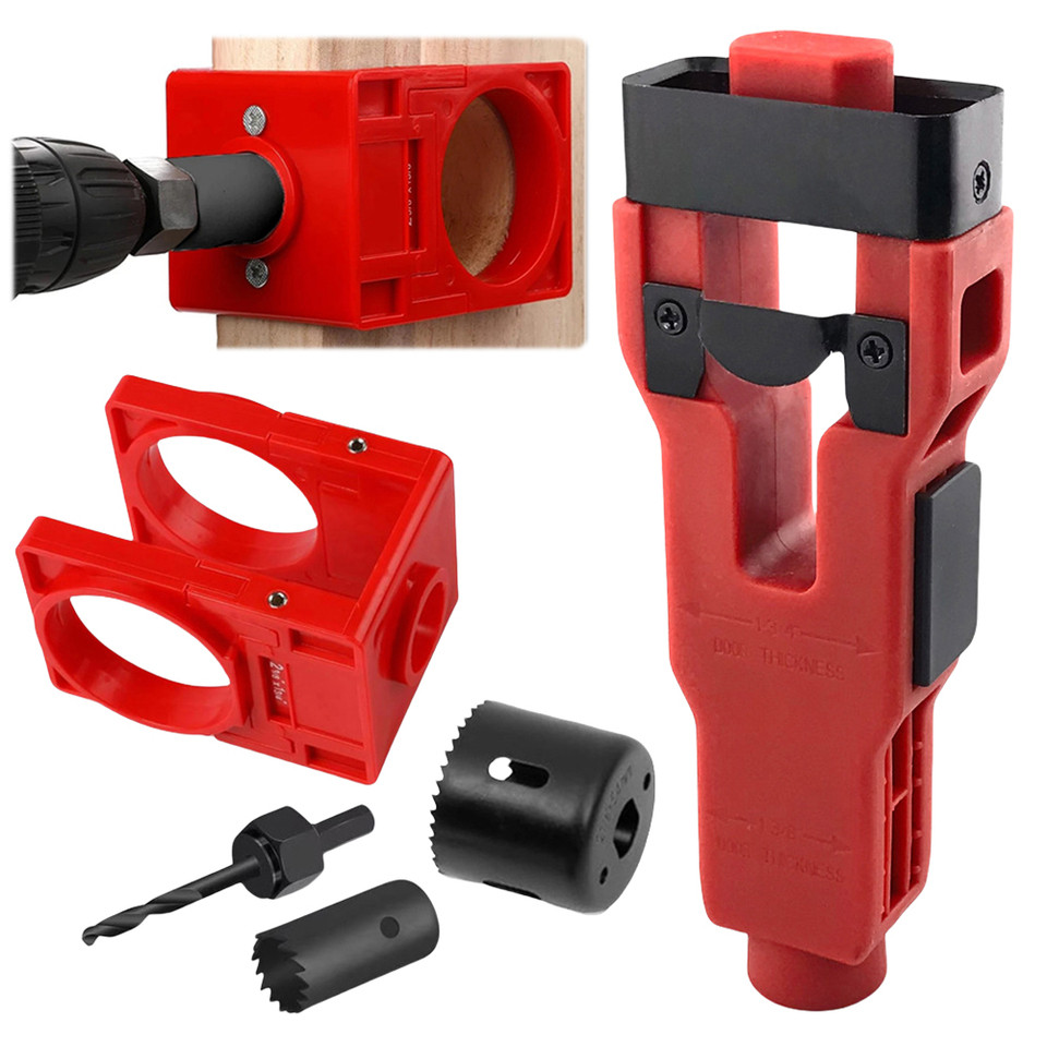 1-3/8-1-3/4 Inch Wood Door Lock Hole Saw Deadbolt & Door Knob Hole Saw Kit Door Knob Drilling Kit fo