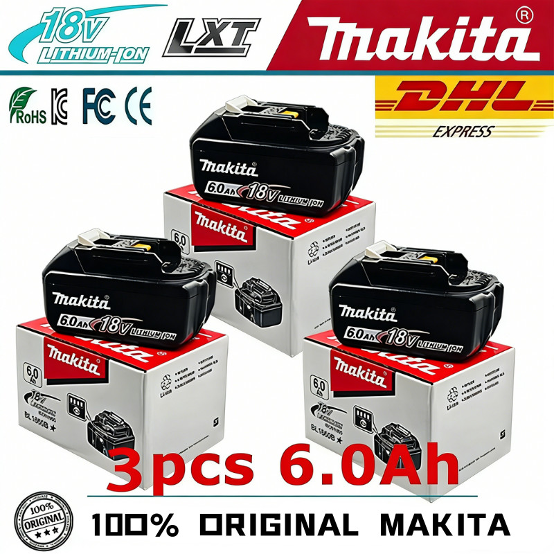 Makita Original DDF487 Bor Obeng Tanpa Kabel Brushless Elektrik Impact Screwdriver 18V Alat Tenaga I