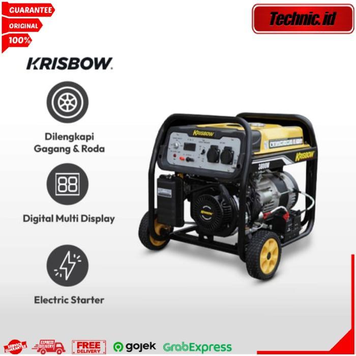 Krisbow Genset Bensin 3800 W Krp38 Sebagai Daya Listrik Darurat
