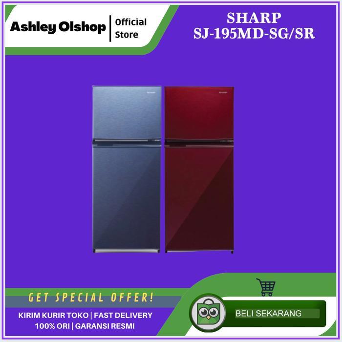 Kulkas 2 Pintu Sharp SJ 195 MD 172 liter Sharp SJ195MD SJ-195MD-SG/SR