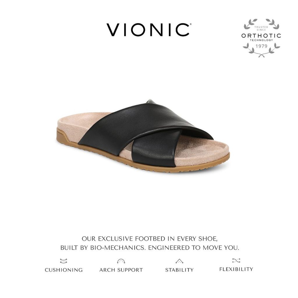 Vionic Etna Black Sandal Wanita