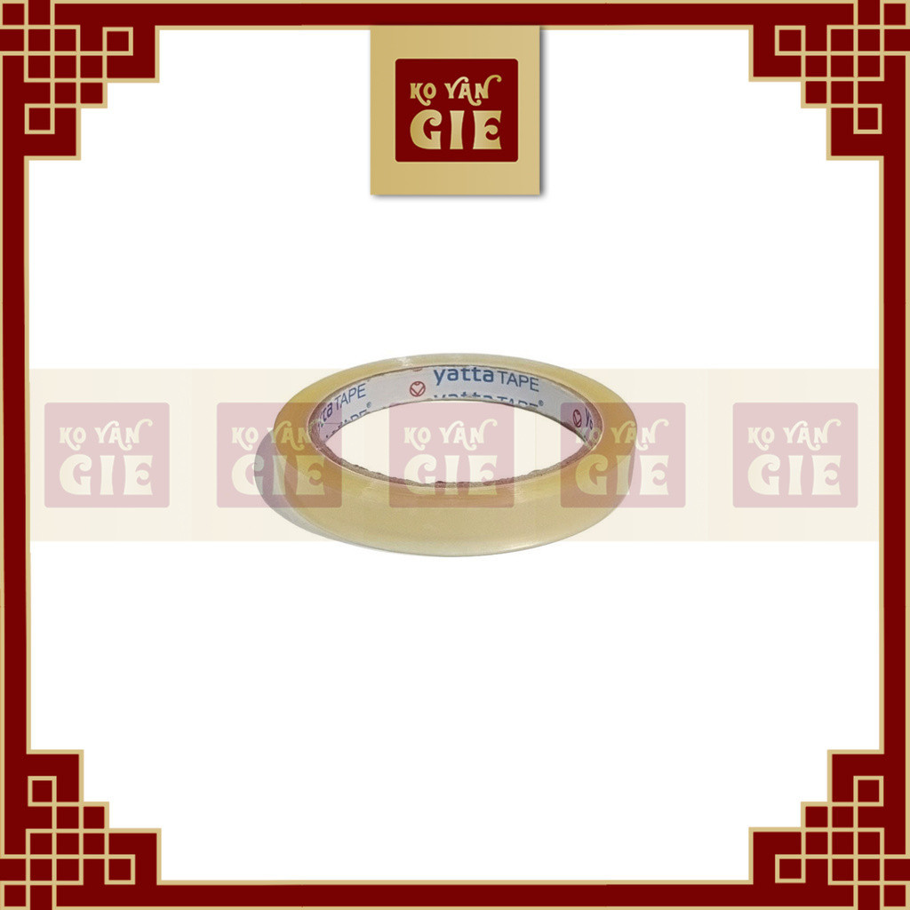 Isolasi Yatta Tape Original Pabrik – 12mm x 72 Yard – Bening Transparan – Daya Rekat Tinggi