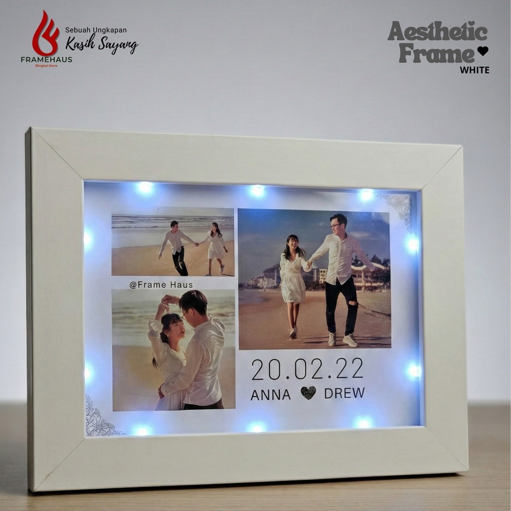 Frame Haus - Cetak Foto Unik Dekorasi Kolase Photo Pernikahan Hampers Bingkai Wisuda LED Aesthetic