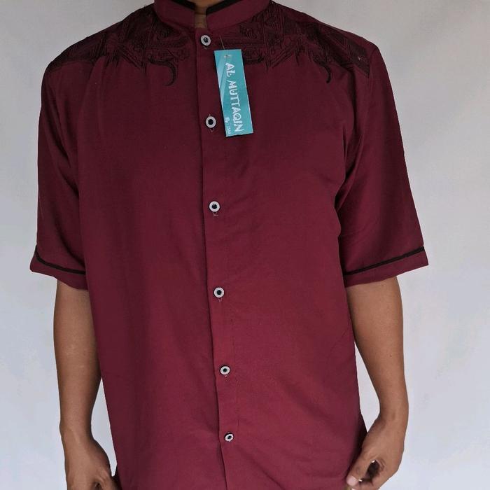 Koleksi Lebaran Baju Koko Muslim Pria Dewasa Lengan Pendek Bordir Pusat Grosir Pasar Tasik Tanah Aba