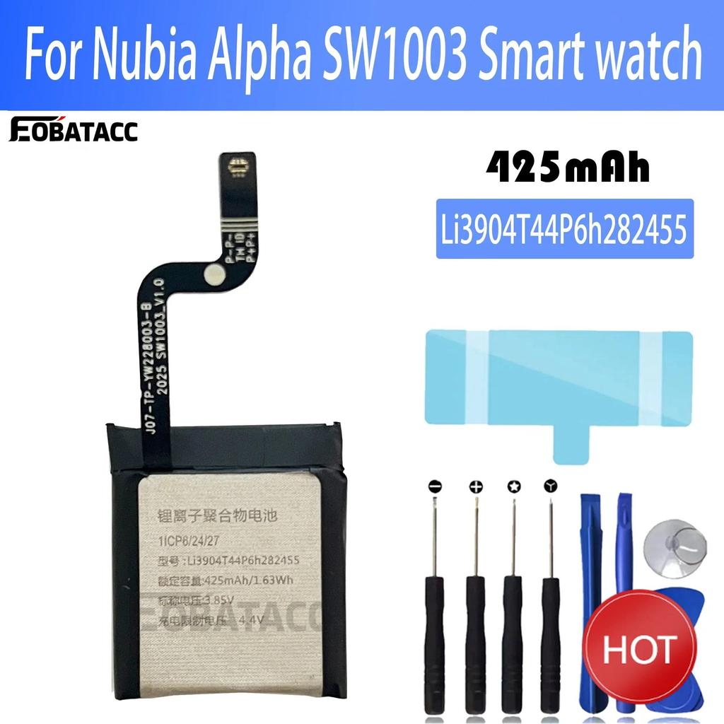 100% New Original Battery Li3904T44P6h282455 For Nubia Alpha SW1003 Smart watch Battery + Free Tools