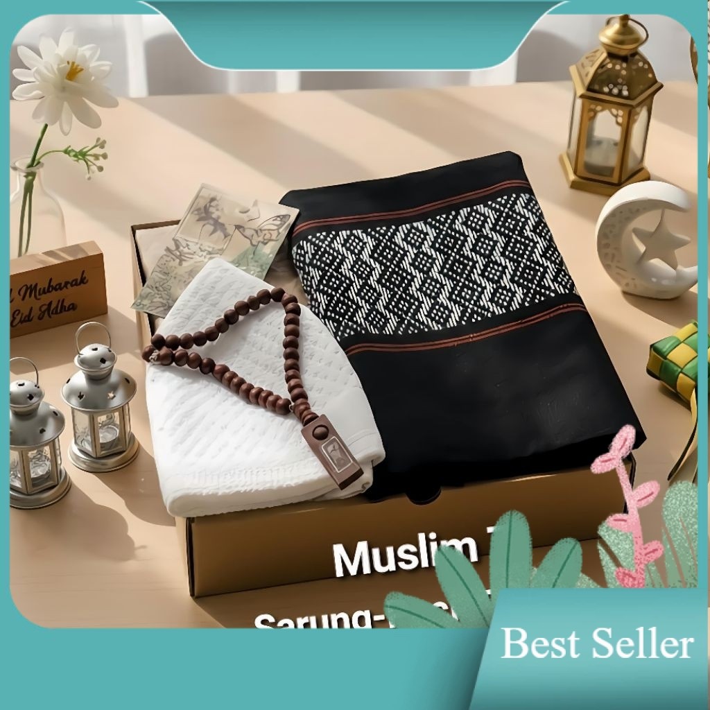 Hampers Sajadah Sarung Cowok Muslim Peralatan Sholat jumatan / Bingkisan Elegan Keluarga kado kantor